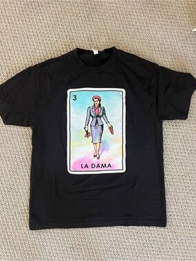 La Dama Graphic Short Sleeve Tee - Black